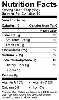 Nutrition Information