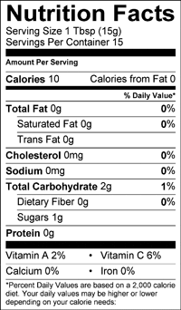 Nutrition Information